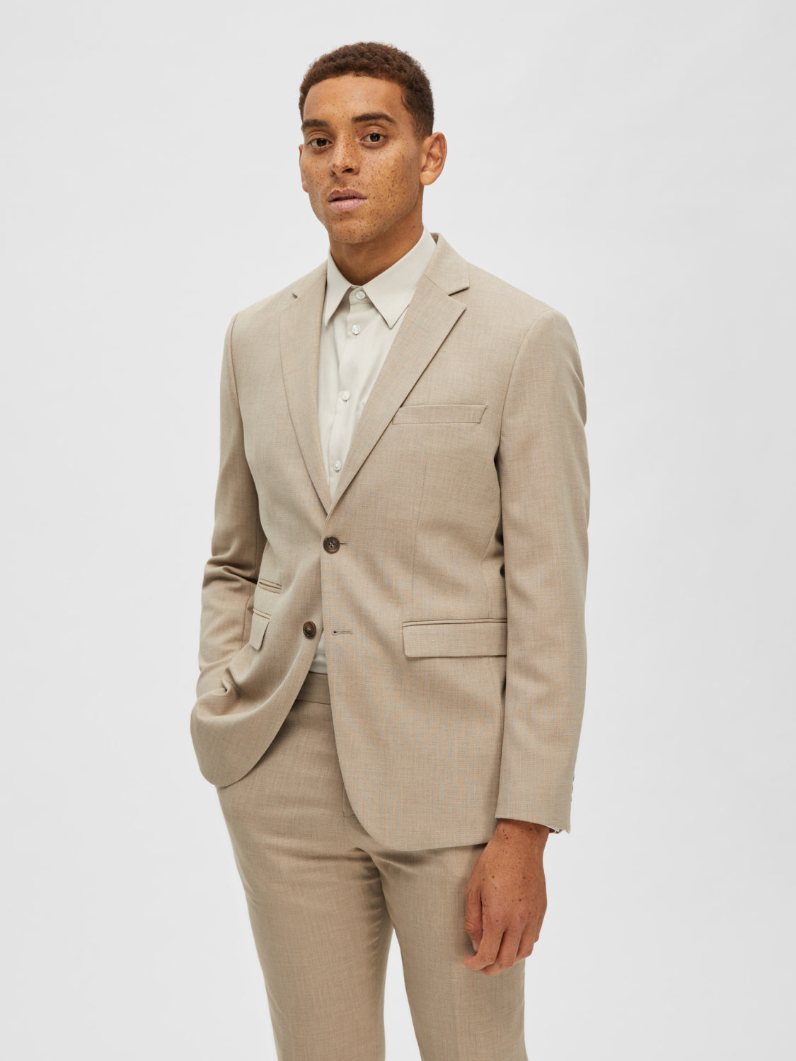 Neil Dressjakke Blazer - Beige/ Sand